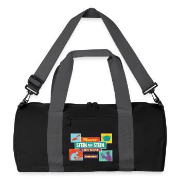 Stone on stone runs with me – Maurer Spruch - Recycled Duffel Bag - black/graphite grey - Front
