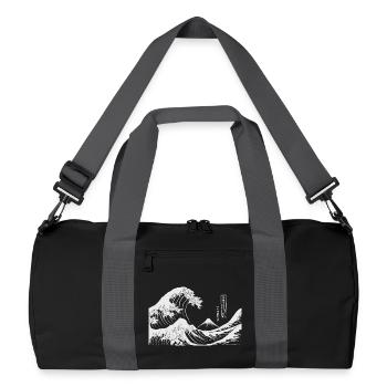 Great Wave Kanagawa Japanese Art - Recycled Duffel Bag - black/graphite grey - Front
