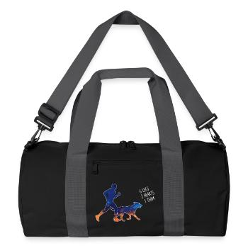 Canicross 6 Legs - Recycelte Duffel Bag - Schwarz/Graphitgrau - Vorne