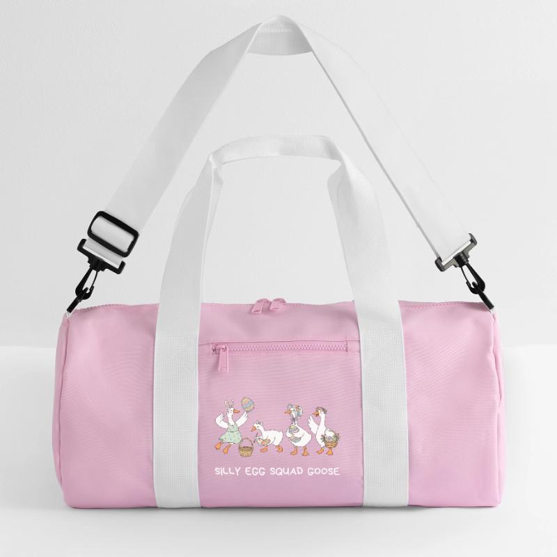 Silly Egg Squad Goose Easter Recycled Duffel Bag