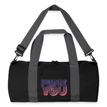 Funk You Vintage - Recycled Duffel Bag - black/graphite grey - Front