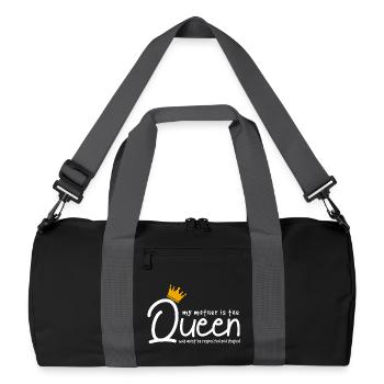 Ma mère est la reine Citation sarcastique drôle - Sac de sport recyclé - noir/gris graphite - Devant