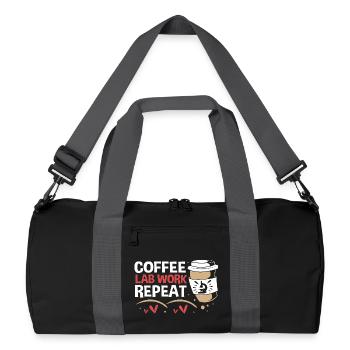Laboratory Biology Chemistry Microscope Laboratory - Recycled Duffel Bag - black/graphite grey - Front