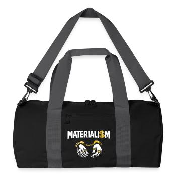 Matérialisme : critiques des mains liées du système - Sac de sport recyclé - noir/gris graphite - Devant