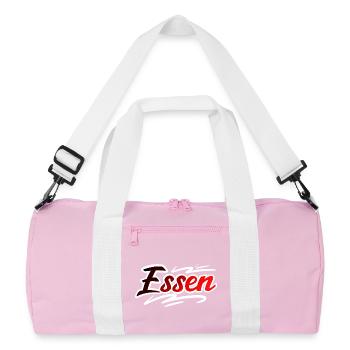 Essen - Recycelte Duffel Bag - Rosa/Weiß - Vorne
