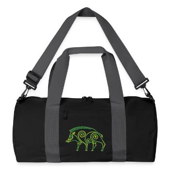 Celtic boar - Recycled Duffel Bag - black/graphite grey - Front