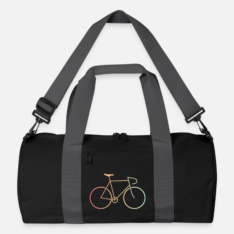 Vélo de course coloré - Sac de sport recyclé - noir/gris graphite