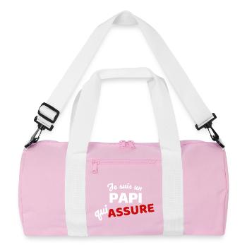 Expression affirmée de paternité - Sac de sport recyclé - rose/blanc - Devant