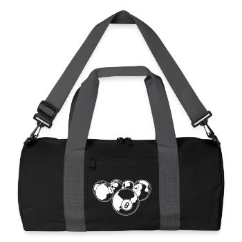 8 Ball Billard - Recycelte Duffel Bag - Schwarz/Graphitgrau - Vorne