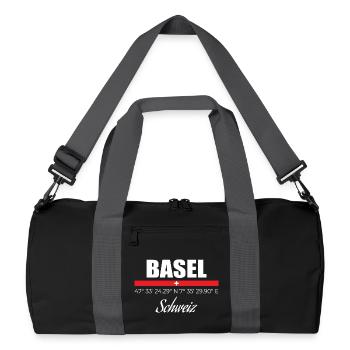 Basel - Recycled Duffel Bag - black/graphite grey - Front