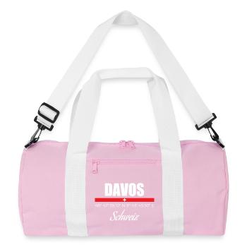 Davos - Sac de sport recyclé - rose/blanc - Devant