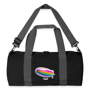 Rainbow Zeppelin Print - Recycled Duffel Bag - black/graphite grey - Front