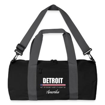 Detroit - Sac de sport recyclé - noir/gris graphite - Devant