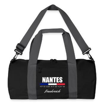 Nantes - Sac de sport recyclé - noir/gris graphite - Devant