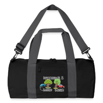 German Lesson - Driving around a tree vs. driving around a tree! - Recycled Duffel Bag - black/graphite grey - Front