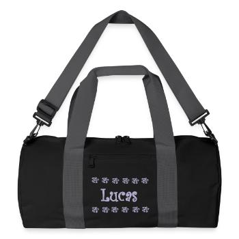 Lucas Floral Pastel - Recycelte Duffel Bag - Schwarz/Graphitgrau - Vorne