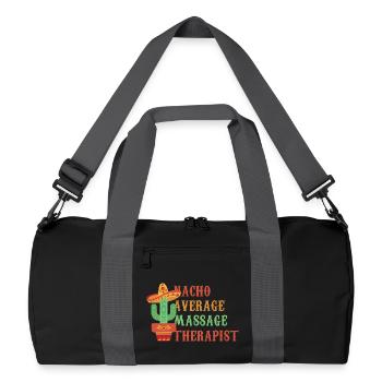 Massothérapeute moyen non-nachos - Sac de sport recyclé - noir/gris graphite - Devant