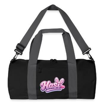 Hasl Heart Lettering Pink Glam - Recycled Duffel Bag - black/graphite grey - Front