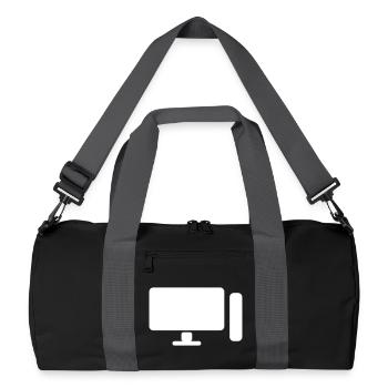 Minimal PC Setup Icon – Gamer Design - Recycled Duffel Bag - black/graphite grey - Front