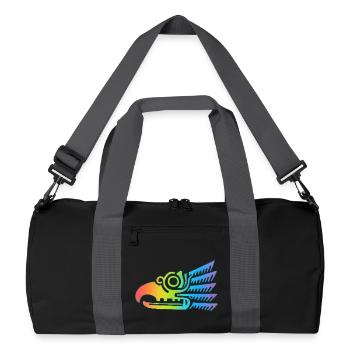 Multicolor tribal bird head - Recycled Duffel Bag - black/graphite grey - Front