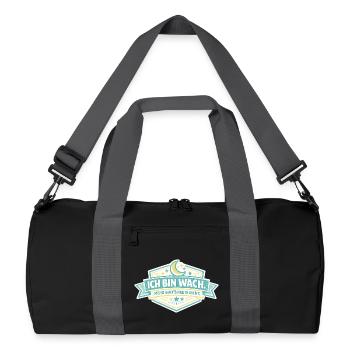 I'm Awake Badge - Recycled Duffel Bag - black/graphite grey - Front