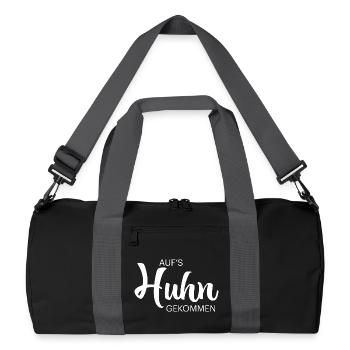 Fans de poulet - Coq - Coq - Poulet fleur - Bio - Sac de sport recyclé - noir/gris graphite - Devant