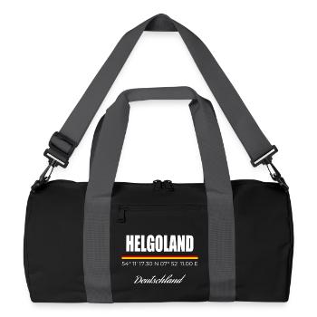 Helgoland - Recycelte Duffel Bag - Schwarz/Graphitgrau - Vorne