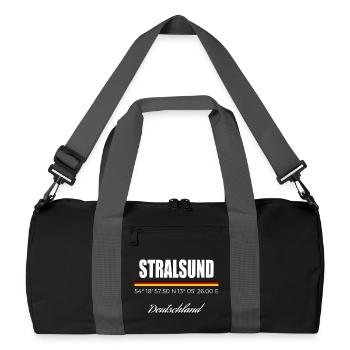 Stralsund - Recycelte Duffel Bag - Schwarz/Graphitgrau - Vorne