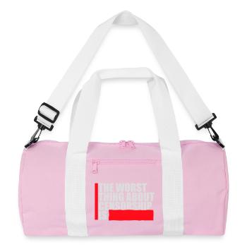 Le pire dans la censure, c’est l’ironie amusante - Sac de sport recyclé - rose/blanc - Devant