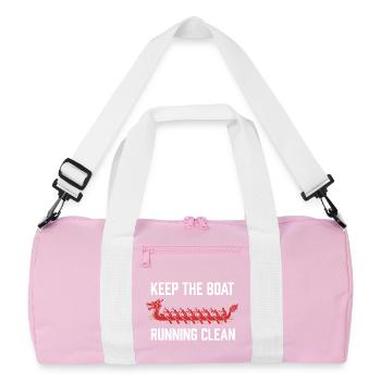 Dragon Boat Club Paddler Team Drachenboot Geschenk - Recycelte Duffel Bag - Rosa/Weiß - Vorne