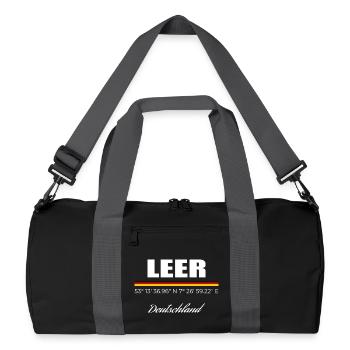 Leer - Recycelte Duffel Bag - Schwarz/Graphitgrau - Vorne