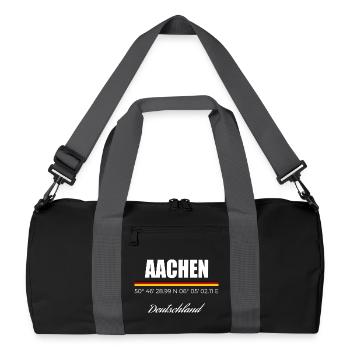 Aix-la-Chapelle - Sac de sport recyclé - noir/gris graphite - Devant