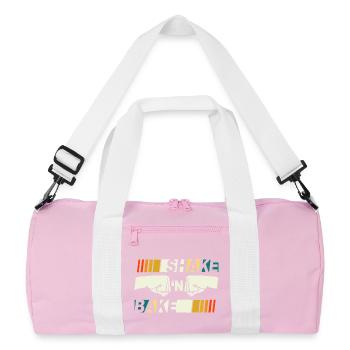 Shake N Bake Fist Bump - Recycled Duffel Bag - pink/white - Front
