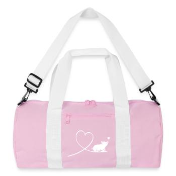 Cochon mignon au cœur Bien-être animal - Sac de sport recyclé - rose/blanc - Devant