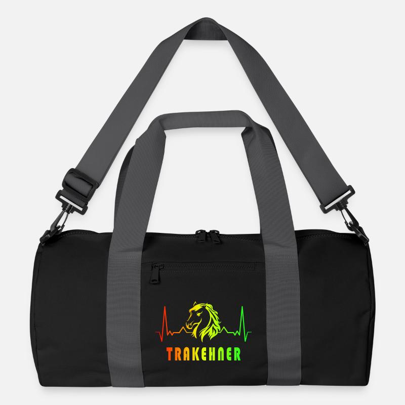 Trakehner Horses Heart Rate Design Recycled Duffel Bag