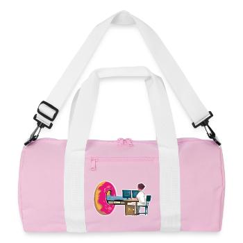 Radiologie Manipulatorin Scanner Donut Radiologie - Recycelte Duffel Bag - Rosa/Weiß - Vorne