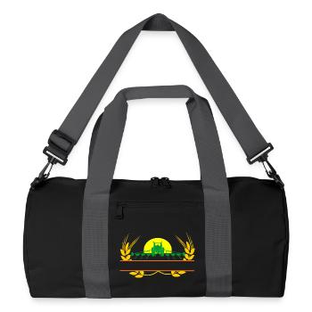 Farm tractor sunset - Recycled Duffel Bag - black/graphite grey - Front