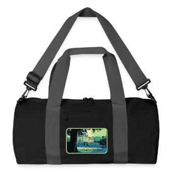 View of Château de Chenonceau: Loire Valley - Recycled Duffel Bag - black/graphite grey - Front
