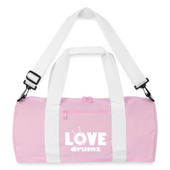Love Drumz Heartbeat Conception graphique - Sac de sport recyclé - rose/blanc - Devant