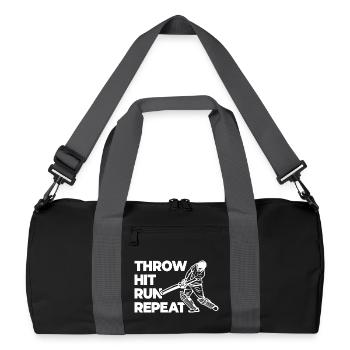 Throwing, hitting, repeating races - Recycled Duffel Bag - black/graphite grey - Front