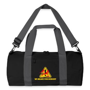 Scooter in voller Fahrt - Recycelte Duffel Bag - Schwarz/Graphitgrau - Vorne
