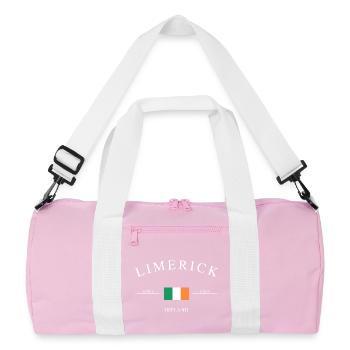 Limerick Irland – Urlaub Souvenir & Geschenk - Recycelte Duffel Bag - Rosa/Weiß - Vorne