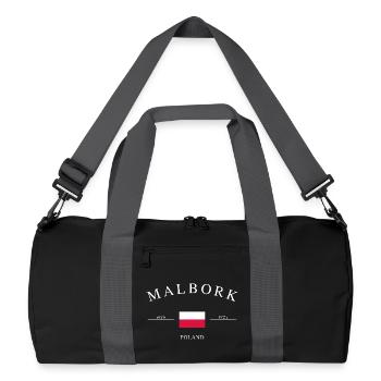 Malbork Poland – Holiday Souvenir & Gift - Recycled Duffel Bag - black/graphite grey - Front