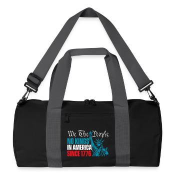 We The People No Kings America Patriotic - Recycled Duffel Bag - black/graphite grey - Front