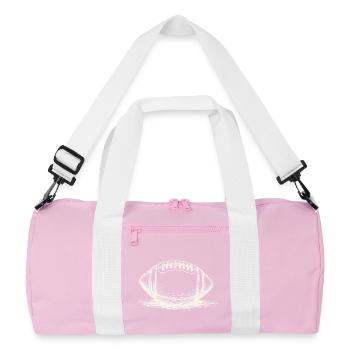 Vintage American Football Ball Sportsman - Recycled Duffel Bag - pink/white - Front