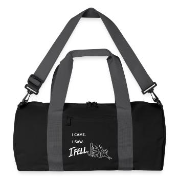 I Came. I Saw. I Fell. – Minimal Snowboard Art - Recycled Duffel Bag - black/graphite grey - Front