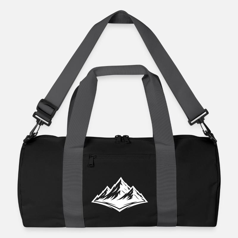 Berge Symbol Alpen - Recycelte Duffel Bag - Schwarz/Graphitgrau