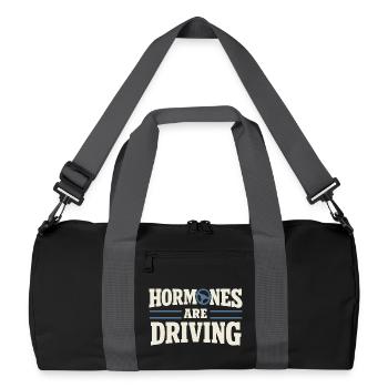 Perimenopause Humor Perimenopause - Recycelte Duffel Bag - Schwarz/Graphitgrau - Vorne