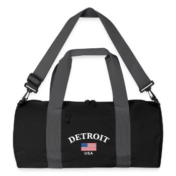 Detroit, États-Unis - Sac de sport recyclé - noir/gris graphite - Devant