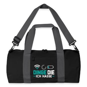 Nerd Computer THINGS I HATE FUNNY - Recycled Duffel Bag - black/graphite grey - Front